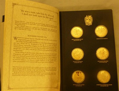 Lot 297 - Complete Collection of 24 x Churchill Centenary Medals, silver gilt, each medal 25.5g sterling...