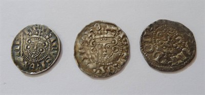 Lot 11 - Henry III, 3 x Long Cross Pennies:  (1) with sceptre, class Vb,  IOhS ON CANTOR, full, round...