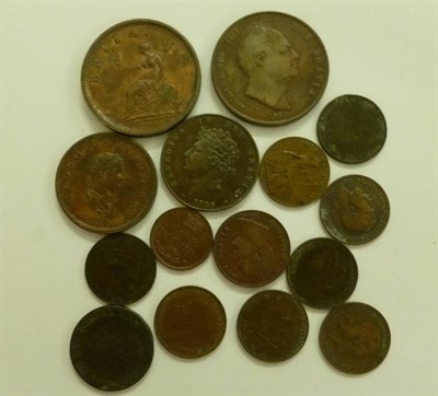 Lot 22 - Miscellaneous English Copper and Bronze Coins including: penny 1806 minor marks and halfpenny 1806