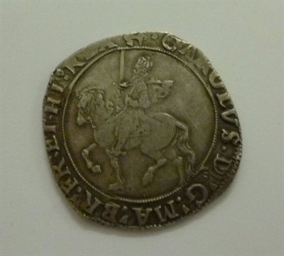 Lot 23 - Charles I Halfcrown MM anchor, good detail in king, horse and shield AVF