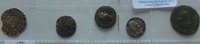 Lot 27 - Miscellaneous Lot comprising:  Henry VIII groat, 2nd coinage, MM arrow, Laker bust D, edge chip...