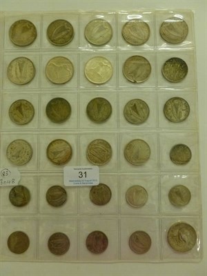 Lot 31 - Ireland: A Collection of Silver Coins comprising:  9 x halfcrowns 1928/30/31/33/34/39/40/41/42,...