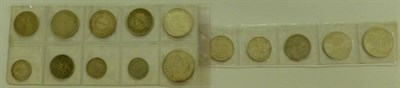 Lot 35 - 15 x 19th and 20th century Foreign Silver Coins comprising: Denmark 5 kroner 1964, 2 x 2 kroner...