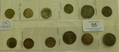 Lot 55 - 12 x European Silver Coins, 12th to 18th century comprising:  Hugh II, Duke of Burgundy (1102-1142)