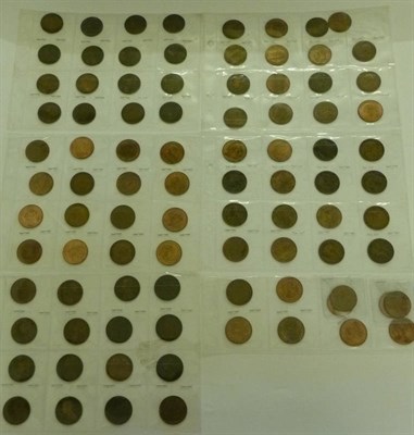 Lot 59 - A Collection of Pennies comprising: 1861/62/63/64, 1869, 1870, 1872, 1874, 1875, 1876H,...