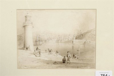 Lot 754A - William Henry Bartlett (1809-1854) "Whitehaven, Cumberland" Extensively inscribed on an...