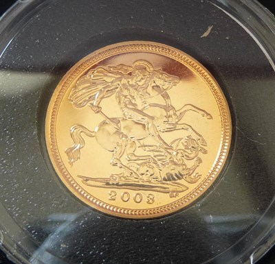 Lot 73 - Half Sovereign 2003, cased BU