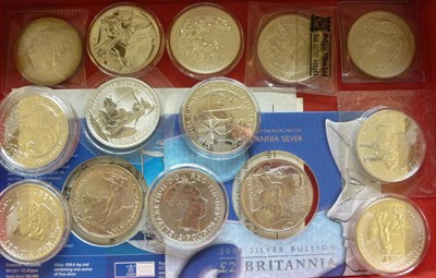 Lot 78 - 14 x 1oz Silver Britannia £2: 1998/99(x2)/2000/02/03(x3)/04/05/06/08(x3), 10 with...