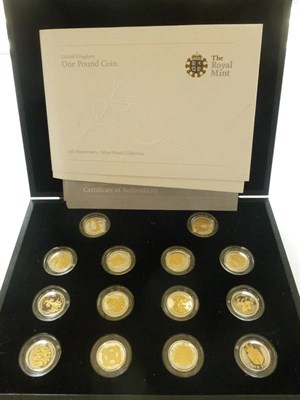 Lot 81 - A Complete Collection of 14 x Silver Proof £1 2008, issued to commemorate the 25th...