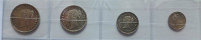 Lot 89 - Victoria YH Maundy Set 1870, 4d, 3d, 2d and 1d, lightly toned, lustrous EF to UNC