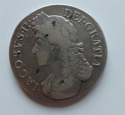 Lot 99 - James II Crown 1688 QVARTO, metal flaws both sides otherwise Fine to GFine