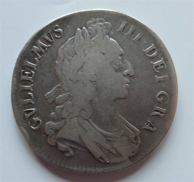 Lot 100 - William III Crown 1695 SEPTIMO, minor obv. edge bump at 8 o'clock and light hairlines otherwise...