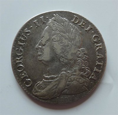 Lot 114 - George II Halfcrown 1745 LIMA, hairlines otherwise lustrous AVF