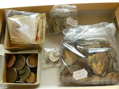 Lot 134 - 285+ Mixed Foreign Coins including 75 x silver (gross weight of silver coins 269g), £0.35...