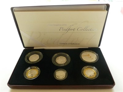 Lot 144 - UK Silver Proof Piedfort Collection 2006 comprising: £5 '80th Birthday', 2 x bimetallic...