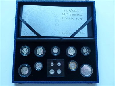 Lot 145 - The Queen's 80th Birthday Collection' comprising £5, bimetallic £2, £1, 50p to 1p plus...