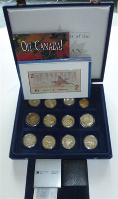 Lot 184 - A Collection of Canadian Coins Comprising: 9 x silver dollars 1967/73/75/82/84/90/93/94/95, 2 x 1oz