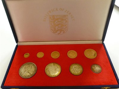 Lot 187 - Jersey, Royal Wedding Commemorative Gold and Silver Set 1972 comprising gold £50, £25,...