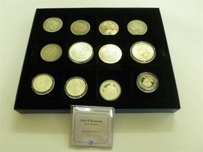 Lot 192 - USA 5 x Morgan Silver Dollars  1882o, 1891o, 1901o, 1921, 1921s, Fair (1891) to VF (1882o), 2 x 1oz