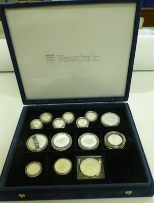 Lot 193 - Guernsey 5 x Silver Proof £1 comprising: 1997(x4) 'Golden Wedding' and 1999 'Queen Mother,'...