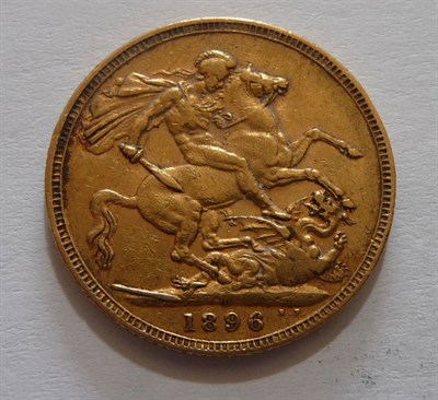 Lot 244 - Sovereign 1896M, contact marks, GFine