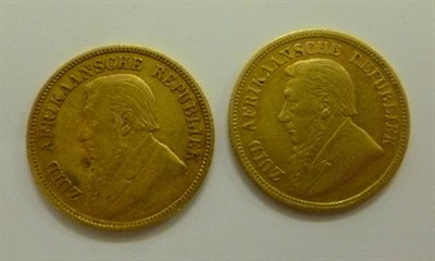 Lot 247 - South Africa 2 x Gold Half Ponds 1894 and 1896 VF