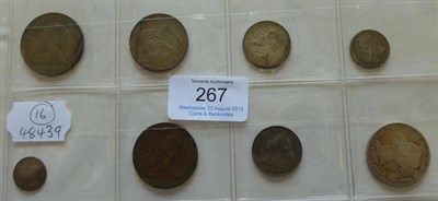 Lot 267 - South Africa halfcrown 1896, florin 1896, shilling 1894, sixpence 1896 scratches on bust,...