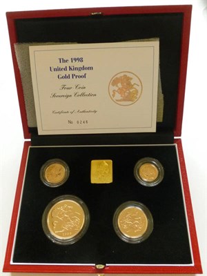 Lot 273 - RM 4-Coin Gold Proof Set 1998 ('Gold Proof Sovereign Four-Coin Collection') comprising, £5,...