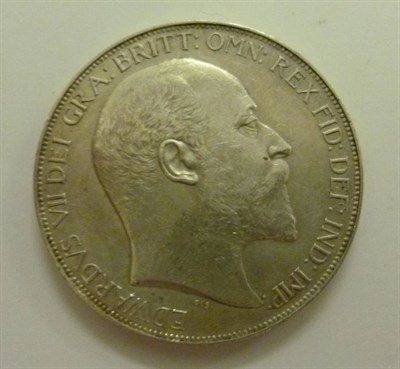 Lot 302 - Edward VII Crown 1902, minor contact marks, good edge, AEF