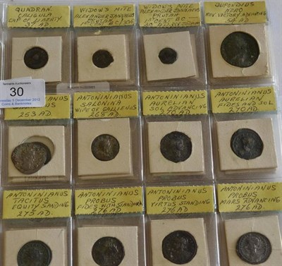 Lot 30 - A Collection of Ancient Bronze & Silver Coins including Roman Imperial: 16 x Antoniniani:...