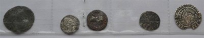 Lot 33 - Miscellaneous Lot comprising:  Henry VIII groat, 2nd coinage, MM arrow, Laker bust D, edge chip...