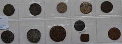 Lot 37 - 11 x 16th to 18th Century European Bronze & Silver Coins comprising:  Swiss Cantons:  Zurich billon