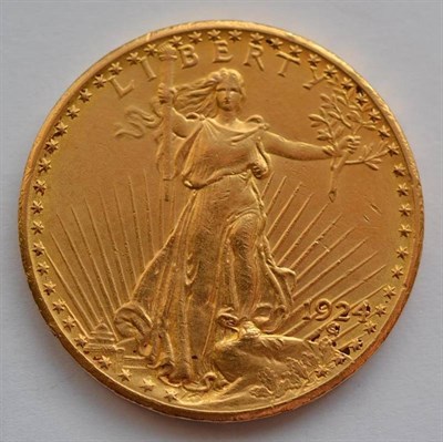 Lot 57 - USA Gold 20 Dollars 1924 'Saint-Gaudens,' 33.49g, .900 gold, trivial contact marks o/wise AUNC