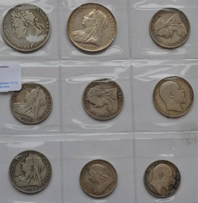 Lot 71 - Miscellaneous English Silver Coins comprising: 2 x Crowns 1822 TERTIO contact marks, dig on...