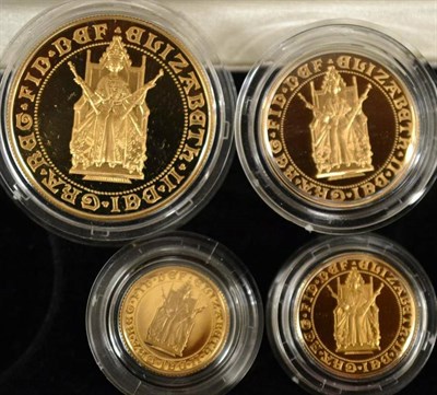 Lot 109 - 4-Coin Gold Proof Collection 1989,  '500th Anniversary of the Sovereign', comprising £5,...