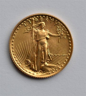 Lot 111 - USA Gold 1/10oz 5 Dollars 1986 BU