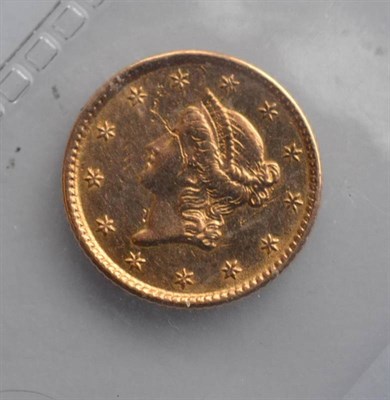 Lot 135 - USA Gold Dollar 1854 'Liberty Head,' 1.65g (.900 gold), small digs & scratches both sides...