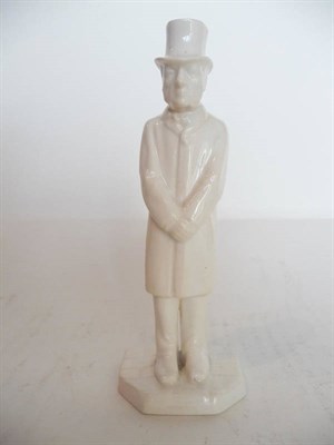 Lot 34 - A Royal Worcester Porcelain Figure of William Gladstone, 1880, standing with his hands crossed,...