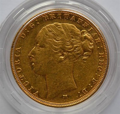 Lot 156 - Sovereign 1883M, contact marks, generally good edge, lustrous GFine to AVF