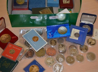 Lot 185 - Miscellaneous Lot comprising various UK & foreign silver proofs, commemorative medals &...