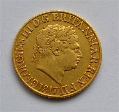 Lot 200 - George III Sovereign 1817, contact marks & a few hairlines o/wise Fine