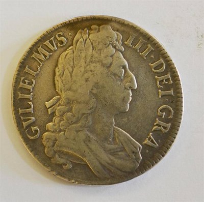 Lot 221 - William III crown 1696 OCTAVO, 3rd bust, 1st harp, light contact marks, very minor edge...