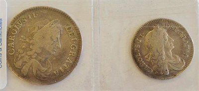 Lot 228 - Charles II Halfcrown 1671 V.TERTIO, trivial contact marks, good edge Fine & Shilling 1663...