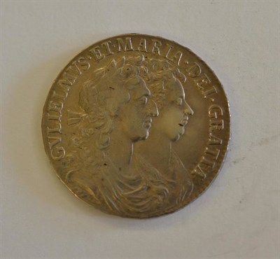 Lot 230 - William & Mary Halfcrown 1689 PRIMO, 1st busts, 1st shields, crown with caul & interior...