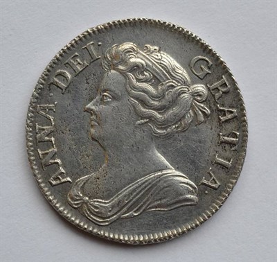 Lot 235 - Anne Shilling 1708, 3rd bust, plain in angles, flecking & light hairlines o/wise lustrous GEF