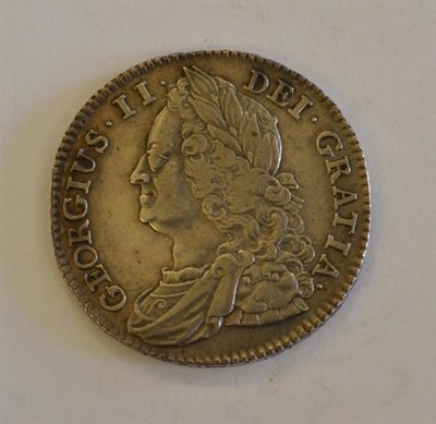 Lot 238 - George II Halfcrown 1743 DECIMO SEPTIMO, trivial marks, light hairlines o/wise good edge & surfaces