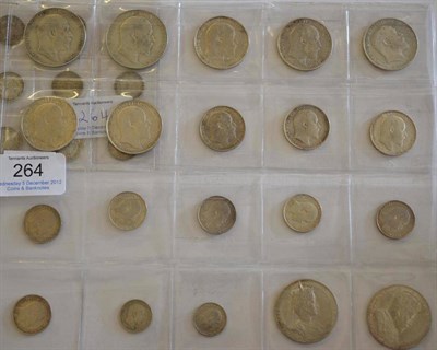 Lot 264 - A Collection of Edward VII Silver Coins comprising: 2 x Halfcrowns 1908 & 1909 both with...