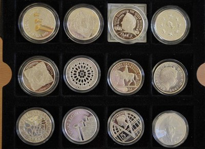 Lot 271 - A Collection of 12 x Silver Proof £5: 1993, 1999, 2000 (piedfort), 2001, 2002, 2003, 2005, 2006