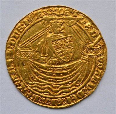 Lot 10 - Edward III Gold Noble, fourth coinage, Treaty Period, London Mint, MM cross potent, obv....