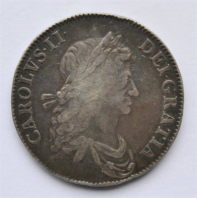 Lot 44 - Charles II Crown 1662, no rose, edge undated, minor edge bumps, generally good surfaces, blue tone